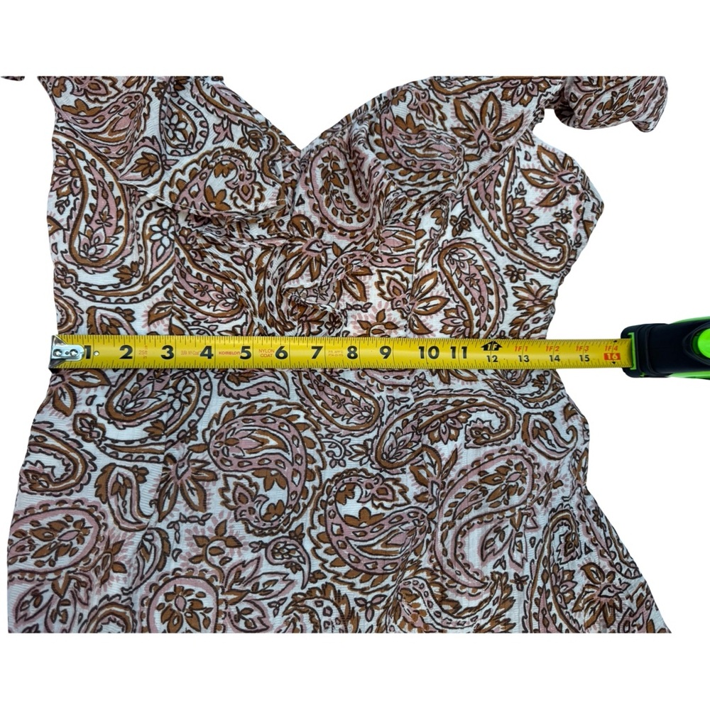 MINKPINK Paisley Ruffle Midi Dress Boho Style Size M - Picture 7 of 9